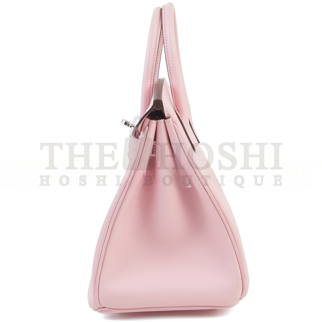 H**me5 BIRKIN 25 SAKURA LEATHER WITH SILVER BUCKLE BAG 4328054179 (25*20*13cm) Master Quality